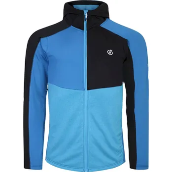 Pánská mikina DARE 2B Pánská strečová mikina s kapucí Assimilate 3XL MODRÁ|ZELENÁ