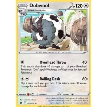 Volný čas Pokémon CRZ 122/159 Dubwool - Crown Zenith Stav: Near Mint, Verze: NORMAL