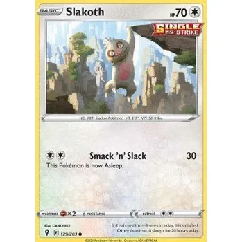 Sběratelská karetní hra Pokémon EVS 129/203 Slakoth - Evolving Skies Stav: Near Mint, Verze: NORMAL