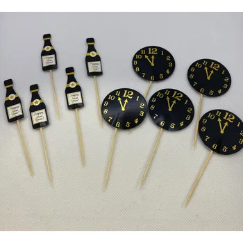 Party dekorace Zápichy NEW YEAR 24ks