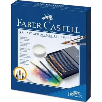Kresba Pastelky Faber-Castell Art Grip akvarelové sada 38 barev