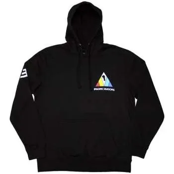 Pánská mikina Merch Imagine Dragons: Imagine Dragons Unisex Pullover Hoodie: Triangle (back & Sleeve Print) (small) S