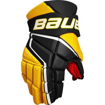 Hokejové rukavice Hokejové rukavice Bauer Vapor 3X Black/Gold Intermediate 12 palců