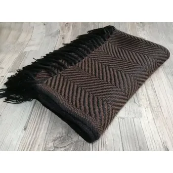 Šála Široká šála (lamí vlna, tmavě hnědá)