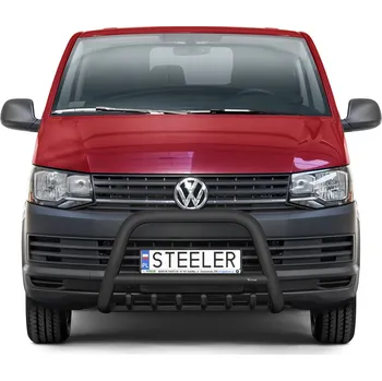 Tuning Ochranný rám "A" s příčkou a nápravnicí ČERNÝ - Volkswagen T6 (2015 - 2019)