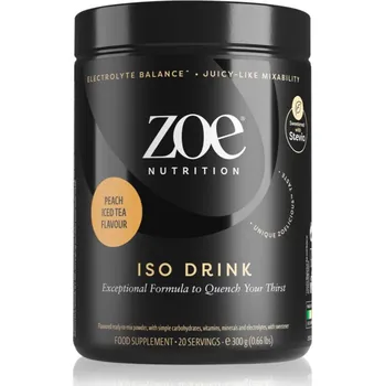 Iontový nápoj ZOE Iso Drink rehydratační iontový nápoj v prášku příchuť Iced Tea 300 g