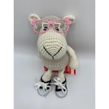 Brýle pro hračky a panenky světle růžové s mašličkou plastové 8cm