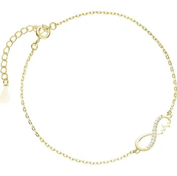 Náramek Stříbrný náramek NEKONEČNO TEP GOLD Ag 925; ≤1,1 g.