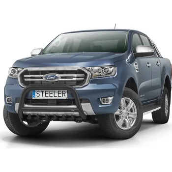 Tuning Ochranný rám "A" s příčkou a nápravnicí ČERNÝ - Ford Ranger (2019 - 2022)