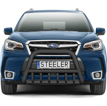 Tuning Ochranný rám "A" s příčkou a nápravnicí ČERNÝ - Subaru Forester (2013 - 2019)