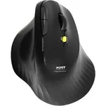 PORT CONNECT Ergo Soft COLLECTION, bezdrátová dobíjecí myš, USB-A/Bluetooth, 2.4GHz, 1600DPI, černá