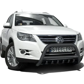 Tuning Ochranný rám "A" s příčkou a nápravnicí ČERNÝ - Volkswagen Tiguan (2007 - 2016)