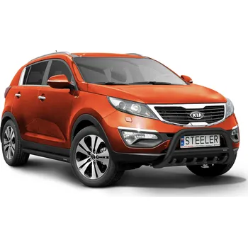 Tuning Ochranný rám "A" s příčkou a nápravnicí ČERNÝ - KIA Sportage (2010 - 2015)