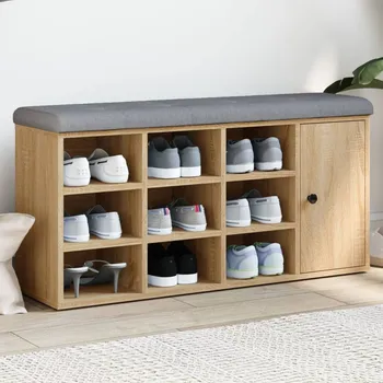 Zahradní lavice zahrada-XL Lavice s botníkem dub sonoma 102 x 32 x 50 cm kompozitní dřevo 835091