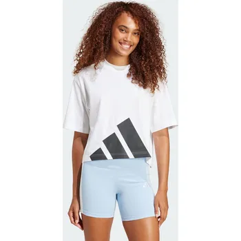 ADIDAS Tričko Essentials Big Logo Boyfriend XS BÍLÁ|ČERNÁ