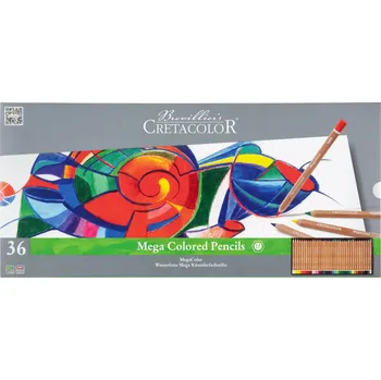 Kresba Pastelky Cretacolor Megacolor jemně voskové sada 36 barev v plechové krabičce