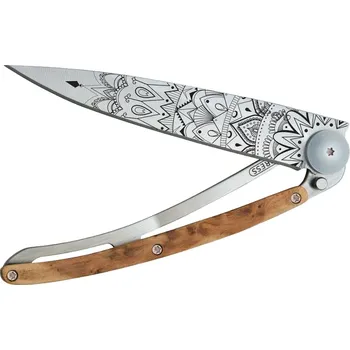 lovecký nůž Deejo Tattoo 37g Mandala Juniper Wood 134107