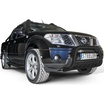 Tuning Ochranný rám "A" s příčkou a nápravnicí ČERNÝ - Nissan Navara (2005 - 2010)