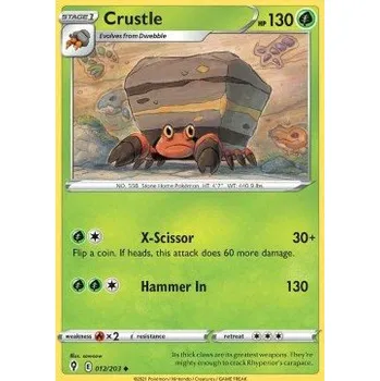 Sběratelská karetní hra Pokémon EVS 012/203 Crustle - Evolving Skies Stav: Near Mint, Verze: NORMAL