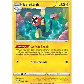 Sběratelská karetní hra Pokémon CRZ 048/159 Eelektrik - Crown Zenith Stav: Near Mint, Verze: NORMAL