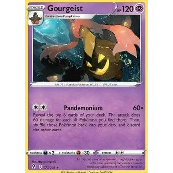 Volný čas Pokémon EVS 077/203 Gourgeist - Evolving Skies Stav: Near Mint, Verze: NORMAL