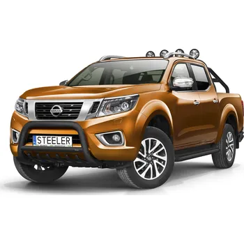 Tuning Ochranný rám "A" s příčkou a nápravnicí ČERNÝ - Nissan Navara (2015 -)