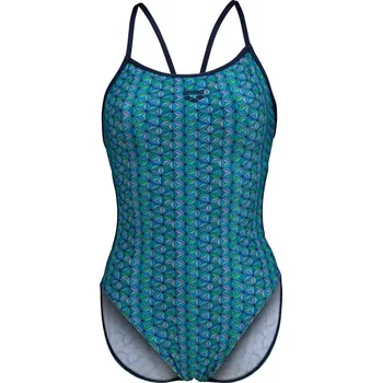 Dámské plavky Dámské Jednodílné plavky ARENA WOMEN'S ARENA STARFISH SWIMSUIT LACE BACK 006637/708 – Multicolor 32