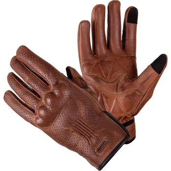 Moto rukavice W-TEC Kožené moto rukavice Dahmer tmavě hnědá - M