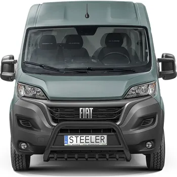 Tuning Ochranný rám "A" s příčkou a nápravnicí ČERNÝ - Citroen Jumper / Fiat Ducato / Peugeot Boxer (2006 - 2014 - 2016 -)