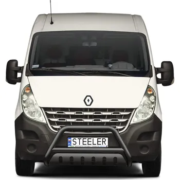 Auto-moto Ochranný rám "A" s příčkou a nápravovou deskou ČERNÝ - Renault Master (2010 - 2019)