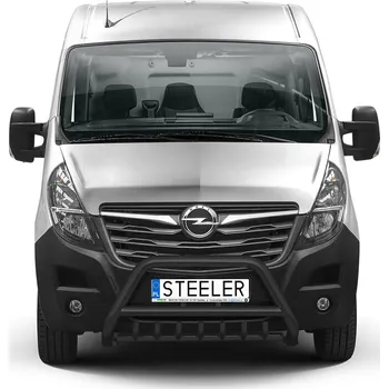 Tuning Ochranný rám "A" s příčkou a nápravnicí ČERNÝ - Opel Movano (2019 - 2023)