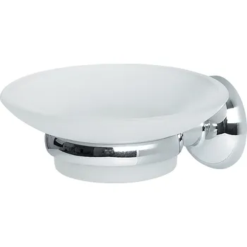 Mýdlenka Spirella nástěnná mýdlenka CAMPAGNE, mléčné sklo, zinek s chromovaným povrchem