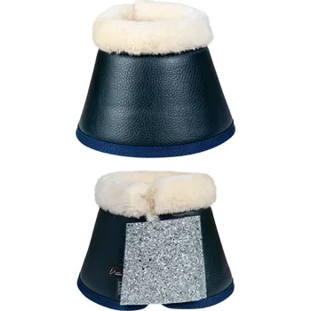 Koňské kamaše Zvony Sparkle HKM, s beránkem, černá, S