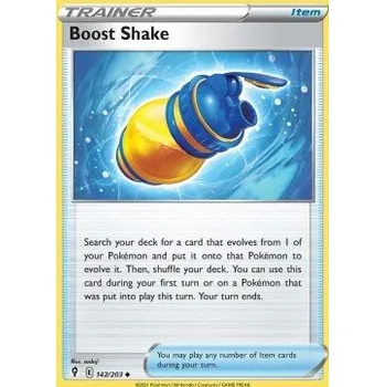 Sběratelská karetní hra Pokémon EVS 142/203 Boost Shake - Evolving Skies Stav: Near Mint, Verze: NORMAL