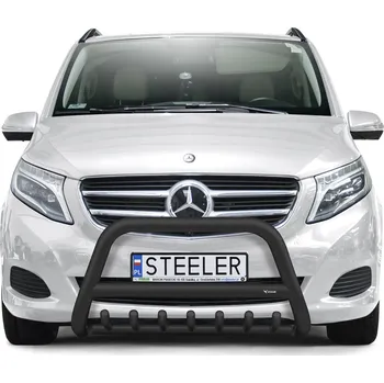 Tuning Ochranný rám "A" s příčkou a nápravnicí ČERNÝ - Mercedes-Benz V-Class (2014 - 2019)