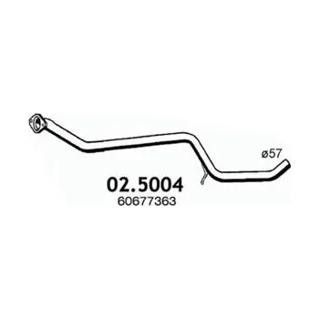 Přední díl výfuku Výfuková trubka ASSO 02.5004