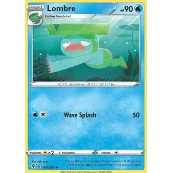 Volný čas Pokémon EVS 033/203 Lombre - Evolving Skies Stav: Near Mint, Verze: NORMAL