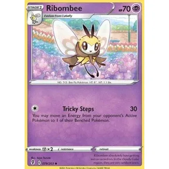 Sběratelská karetní hra Pokémon EVS 079/203 Ribombee - Evolving Skies Stav: Near Mint, Verze: NORMAL