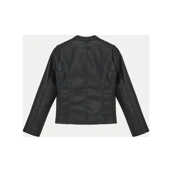 Dámská casual bunda Kids ONLY Bunda z imitace kůže Freya 15198182 Černá Regular Fit 146