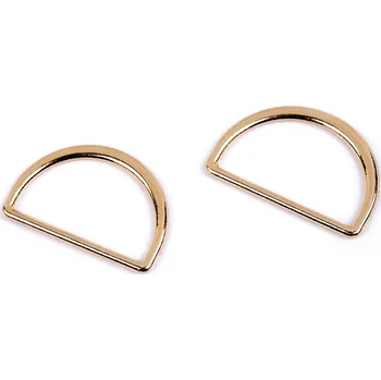 Polokroužek na textilní pásky šíře 25 mm plochý, barva 4 růžové zlato