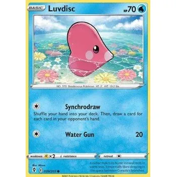 Společenská hra Pokémon EVS 039/203 Luvdisc - Evolving Skies Stav: Near Mint, Verze: NORMAL