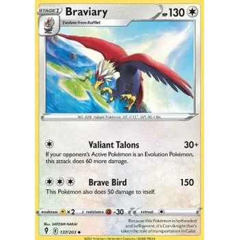 Sběratelská karetní hra Pokémon EVS 137/203 Braviary - Evolving Skies Stav: Near Mint, Verze: NORMAL