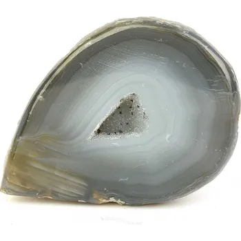Přírodní kámen Šedý achát přírodní geoda 228g (Brazílie)