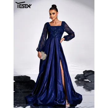 Dámské šaty Plesové šaty maxi LC10287 Barva: Tmavě Modrá, Velikost: S