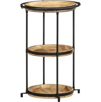 Konferenční stolek vidaXL Odkládací stolek Ø 55 x 83 cm masivní mangovníkové dřevo [4013509]