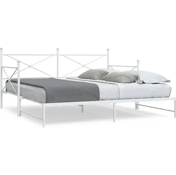 Postel vidaXL Lehátko bez matrace 107x203 cm Bílá ocel