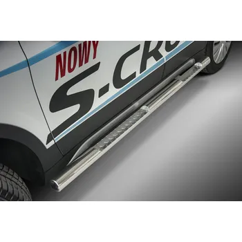 Tuning Boční rámy z nerezové oceli se schůdky z žebrového plechu - Suzuki SX4 S-Cross (2016 - 2021 -)