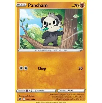 Volný čas Pokémon CRZ 072/159 Pancham - Crown Zenith Stav: Near Mint, Verze: NORMAL