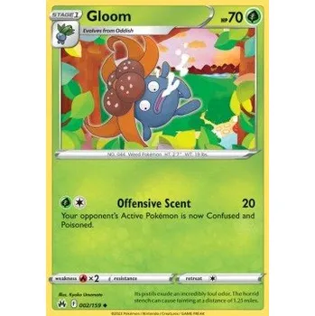 Volný čas Pokémon CRZ 002/159 Gloom - Crown Zenith Stav: Near Mint, Verze: NORMAL