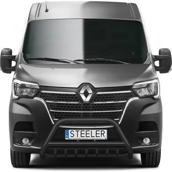 Tuning Ochranný rám "A" s příčkou a nápravnicí ČERNÝ - Renault Master (2019 -)